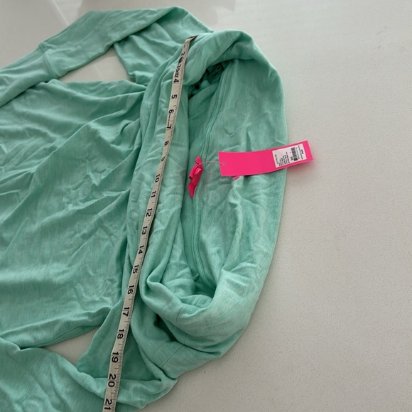 NWT Lilly Pulitzer heathered aqua modal/spandex cowl neck tunic large - Picture 5 of 8